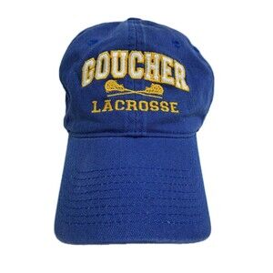 Vintage Goucher Lacrosse Hat Cap Blue Yellow Adjustable Strapback Legacy